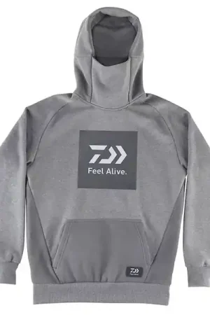 Sweatshirt Daiwa D-Vec Snood Hoodie Gris Super Prix