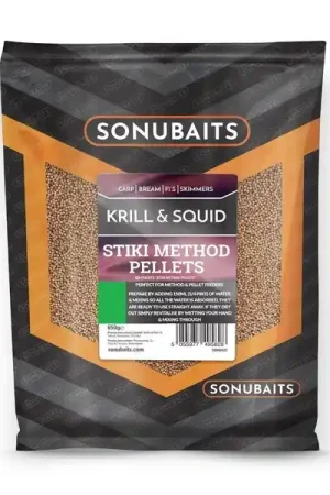 Populaire Pellets Sonubaits Stiki Krill & Squid Method 4mm (650g)