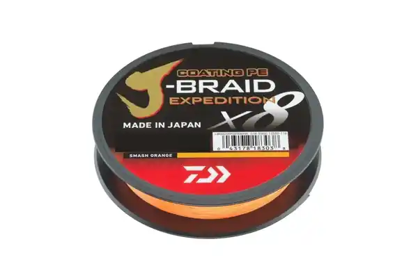 Tresse Daiwa J-Braid Expedidtion X8 Smash Orange (3000m) Certifié