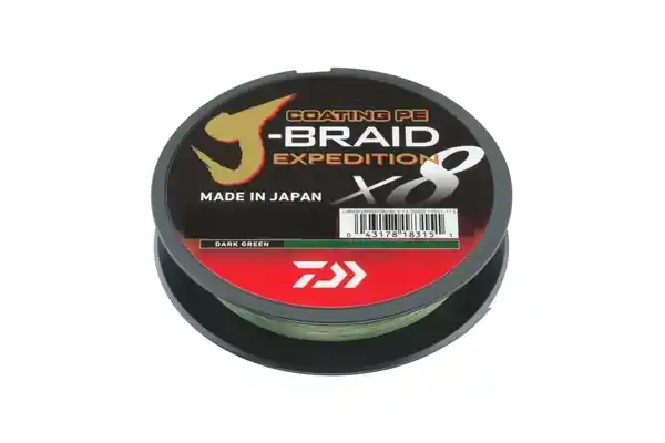 Tresse Daiwa J-Braid Expedidtion X8 Dark Green (3000m) Certifié