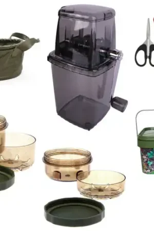NGT Baiting Set avec baiting tool set, seau, glug pots et bait crusher Jusqu'à Épuisement Des Stocks