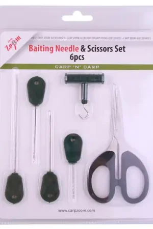 Bon Marché Carp Zoom Baiting Needle & Scissors Set