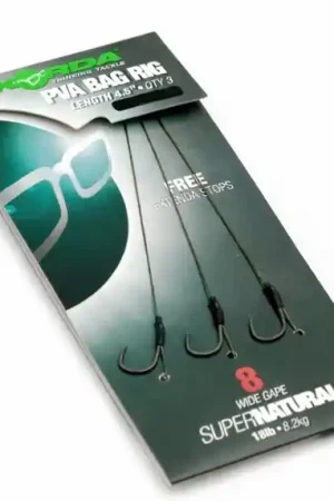 Bas de Ligne Carpe Korda Solidz PVA Ready Rig 'Barbless' (18lb) (3 pièces) Prix Bas