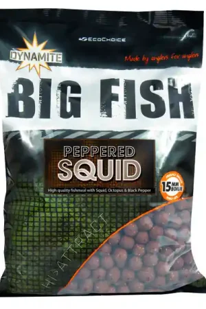 Bouillettes Dynamite Baits Peppered Squid (5kg) Achetez Aujourd'hui