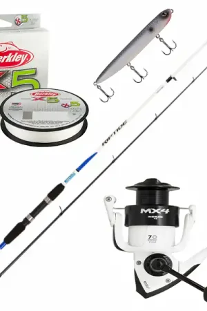 Mitchell Riptide Spinning Set, pour la pêche au leurre en eau salée ! Dernière Chance