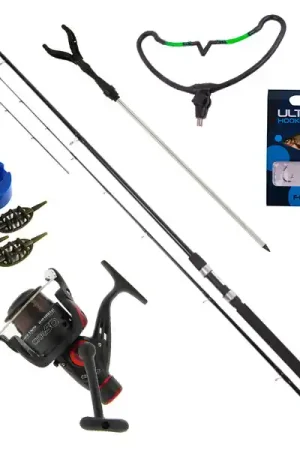 Marque Ensemble Allround Method Feeder avec canne Ultimate, moulinet Angling Pursuits, et accessoires !
