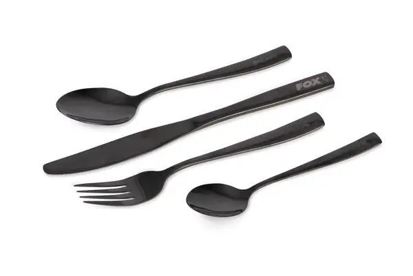 Super Prix Set de couverts en acier inoxydable noir Fox Cookware (4pcs)