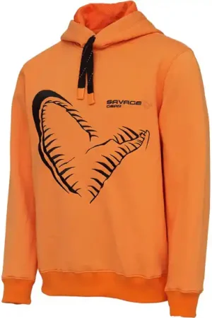 Sweat à capuche Savage Gear Mega Jaw Hoodie Sun Orange Réduction