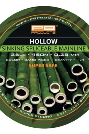 Ligne tressée creuse PB Products 0.28mm (25lb) 450m épissable camouflage herbes Achetez Aujourd'hui