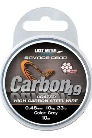 Bobine de fil d'acier Savage Gear Carbon49 Steelwire (10m) Bon Plan