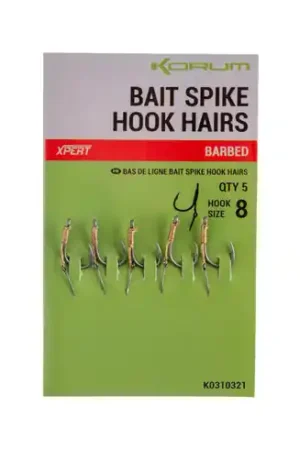 Petit Prix Korum Bait Spike Hook Hairs (5 Pièces)