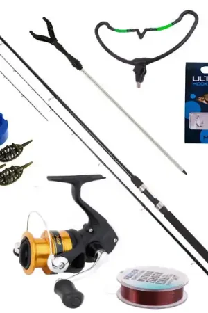 Ensemble Allround Method Feeder avec canne Ultimate, moulinet Shimano, et accessoires ! Livraison Express