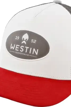 Acheter Direct Westin W6 Classic Cap One Size Silver Grey/Red Casquette de pêche