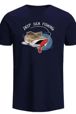 Fladen T-Shirt Hungry Cod Blue Populaire