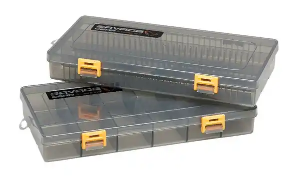 Boîte pour leurres Savage Gear Flat Lure Box Smoke Kit (2 pcs) Retour Gratuit