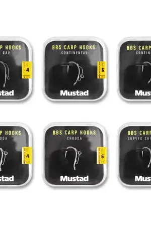 Offre Du Jour Hemçons carpe Mustad BBS 30 Carp Hooks Pack (6 packages + Multi Box)