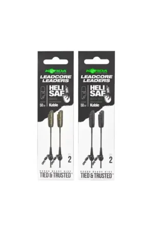 Bas de Ligne Korda Kable Leadcore Leader Heli Safe (2 pièces) (50cm) Meilleure Vente