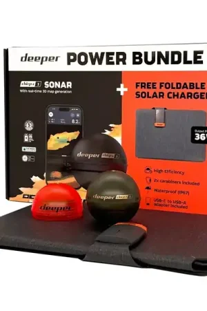Prix Choc Ensemble sondeur Deeper Power Bundle (avec panneau solaire pliable)