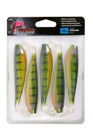 Fox Rage Zander Pro Shad Stickleback Ultra UV Packs 5pcs Nouvelle Collection