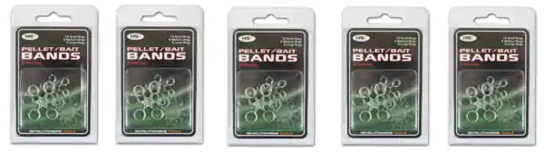 5 Paquets de NGT Bait Bands (3 tailles, 24 pièces) Meilleure Vente