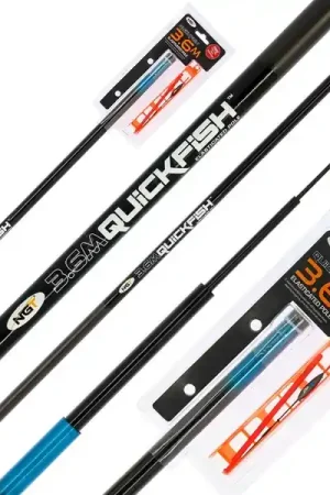 Dernière Chance NGT Quickfish Combo - 3,60m Canne coup avec élastique prête à l'emploi
